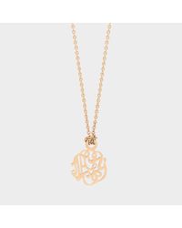 Ginette NY Pink Mini Monogram Necklace