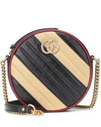 Gucci Gg Marmont Circular Leather Cross Body Bag - Lyst