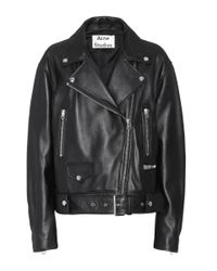 Acne Black Bikerjacke Merlyn aus Leder