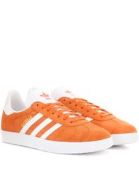 Adidas Originals Orange Gazelle Suede Sneakers