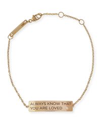 Zoe Chicco | Metallic Diamond & 14k Yellow Gold Thin Bar Bracelet | Lyst