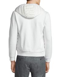 moncler quilted nylon hoodie zip