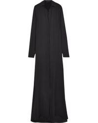 Juan Carlos Obando Silk-georgette Maxi Shirt Dress Black