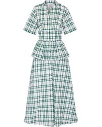 Rosie Assoulin | Blue Boogie Woogie Checked-seersucker Dress | Lyst