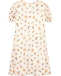 Emilia Wickstead White Storm Printed Cloqué Dress Ivory