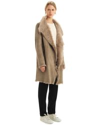 Nicole Farhi | Gray Carioca Goat Skin Coat | Lyst