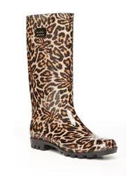 Nicole Miller | Multicolor Rainy Day Leopard-Print Boots | Lyst
