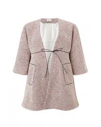 Ba&sh - Red Contrast Knit Cropped Sleeve Coat - Lyst