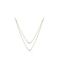 EF Collection - Metallic Diamond Double Mini Chevron Necklace - Lyst