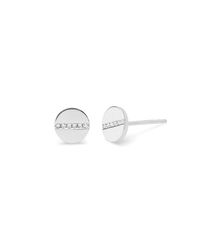 EF Collection - White Diamond Screw Earrings - Lyst