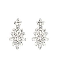 Oscar de la Renta | White Swarovski Navette Drop Earrings | Lyst