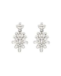 Oscar de la Renta | Metallic Swarovski Crystal Navette Drop Earrings | Lyst