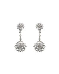 Oscar de la Renta | Metallic Jeweled Drop Earrings | Lyst