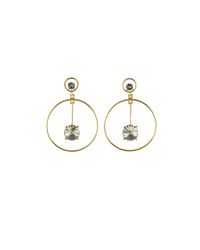 Oscar de la Renta | Multicolor Crystal Drop Hoop Earrings | Lyst