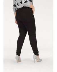 Only Carmakoma jeansjeggings in het Black