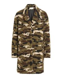 Vila Green Gemusterter Teddy- Mantel