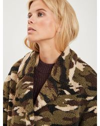 Vila Green Gemusterter Teddy- Mantel