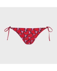 Paul Smith | Women's Red 'chain-link Heart' Print Bikini Bottoms | Lyst