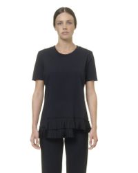 Alpha Studio - Blue Pleated T-shirt - Lyst