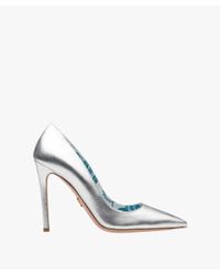 Prada - Metallic Calf Leather Pumps - Lyst