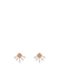 Rebecca Minkoff | Metallic Pyramid Fan Stud Earring | Lyst