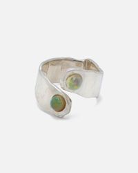 Ali Grace Jewelry - Metallic 2 Opal & Sterling Silver Open Twist Ring - Lyst