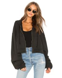 Hudson Multicolor Oversized Zip Crop Hoodie