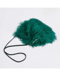 River Island Green Dark Mongolian Cross Body Bag