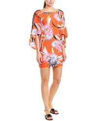Trina Turk Orange Floral Tunic