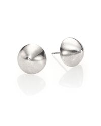 Nest | Metallic Brushed Bi-cone Stud Earrings | Lyst