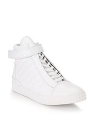 Susudio | White Diamond Quilted Leather High-top Sneakers for Men | Lyst