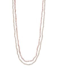 Lena Skadegard | Metallic 5mm Pink Potato Pearl & Zircon Long Beaded Strand Necklace | Lyst