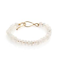 Lena Skadegard | White Moonstone Beaded Bracelet | Lyst