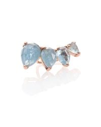 Jacquie Aiche | Blue 14K Rose-Gold and Aquamarine Ear Cuff | Lyst
