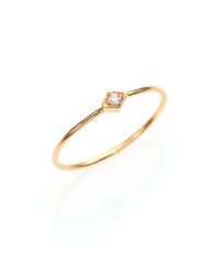 Zoe Chicco | Metallic Diamond & 14k Yellow Gold Midi Ring | Lyst