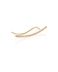 Zoe Chicco | Metallic Diamond & 14k Yellow Gold Curved Bar Single Ear Shield | Lyst