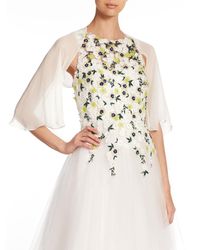 Teri Jon | White Chiffon Shrug | Lyst