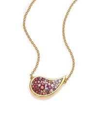 Plevé | Metallic Raspberry Ombre Diamond & 18k Yellow Gold Medium Scorpio Pendant Necklace | Lyst