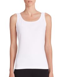 St. John | White Fine Jersey Shell | Lyst