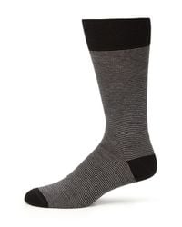 Saks Fifth Avenue | Black Cotton-blend Striped Socks for Men | Lyst