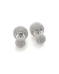 Adriana Orsini | Metallic Decadence Pave Crystal Ball Two-sided Earrings | Lyst