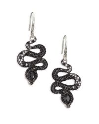 John Hardy | Metallic Legends Cobra Semi-precious Multi-stone, Diamond & Sterling Silver Drop Earrings | Lyst