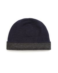 Saks Fifth Avenue | Blue Reversible Cashmere Beanie for Men | Lyst