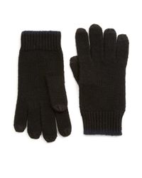 Saks Fifth Avenue | Black Color-tipped Cashmere Gloves for Men | Lyst
