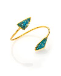 Lizzie Fortunato | Metallic Atlas Chrysocolla Cuff Bracelet | Lyst