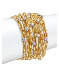 Marco Bicego | Metallic Marrekech Diamond & 18k Yellow Gold Multi-strand Bracelet | Lyst