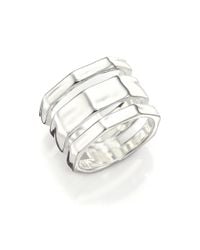 Ippolita | Metallic Glamazon Sterling Silver Textured Three-band Ring | Lyst