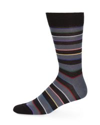 Paul Smith | Black Rainbow Block Striped Socks for Men | Lyst