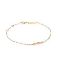 Zoe Chicco | Metallic Diamond & 14k Yellow Gold Pave Bar Bracelet | Lyst