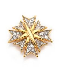 Kenneth Jay Lane | Metallic Multi Cross Pave Pin | Lyst